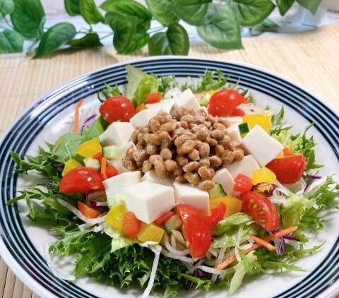 加工肉を豆に