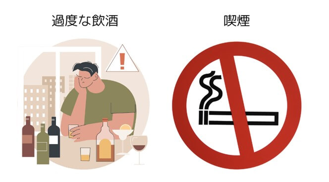 LDL改善のため喫煙や過度な飲酒を控えることを意識