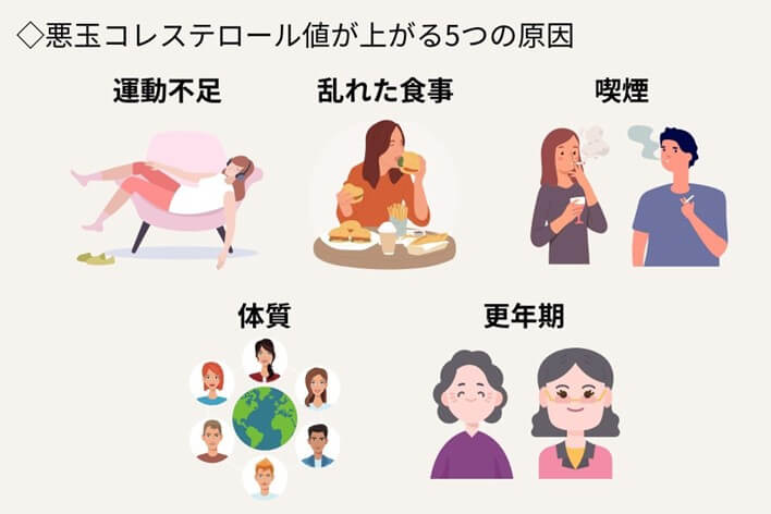 悪玉コレステロールが高くなる原因
