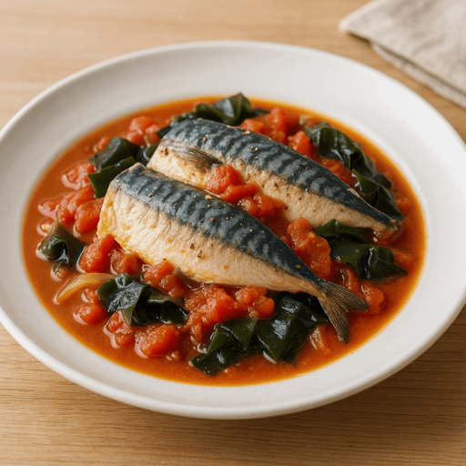サバとわかめのトマト煮